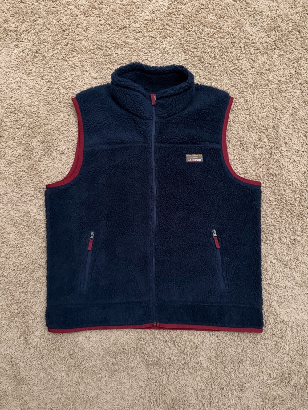 LL Bean Deep Pile Mountain Sherpa Fleece Vest Outdoors Hiking Hunting Mens XXL
